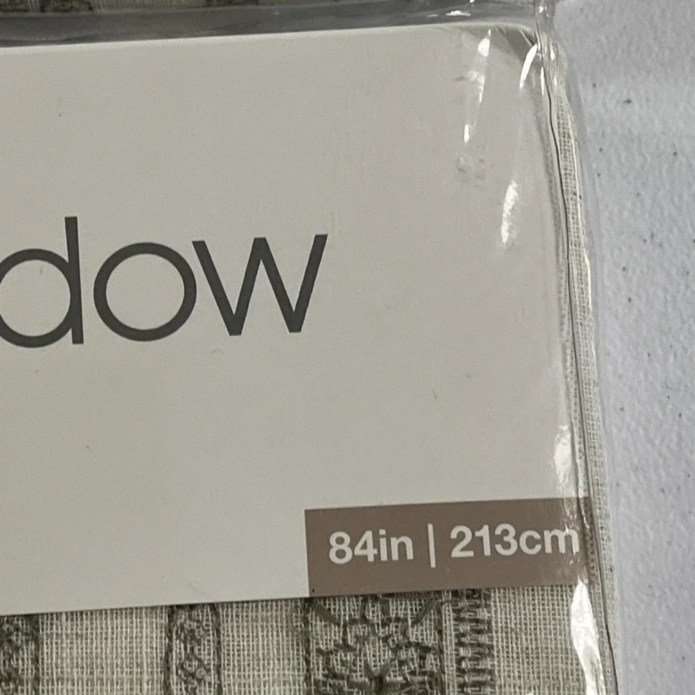 Martha Window‎ Journey Sheer Rod Pocket Panel Aluminum Khaki Set 50x84